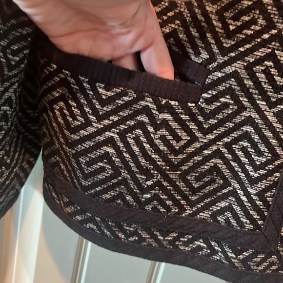 Pendleton 100% cotton all over geometric work career professional blazer size 16 - Picture 9 of 13